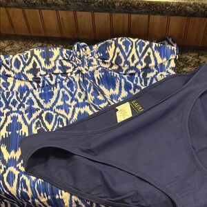 Lauren Ralph Lauren Blue and White Bikini